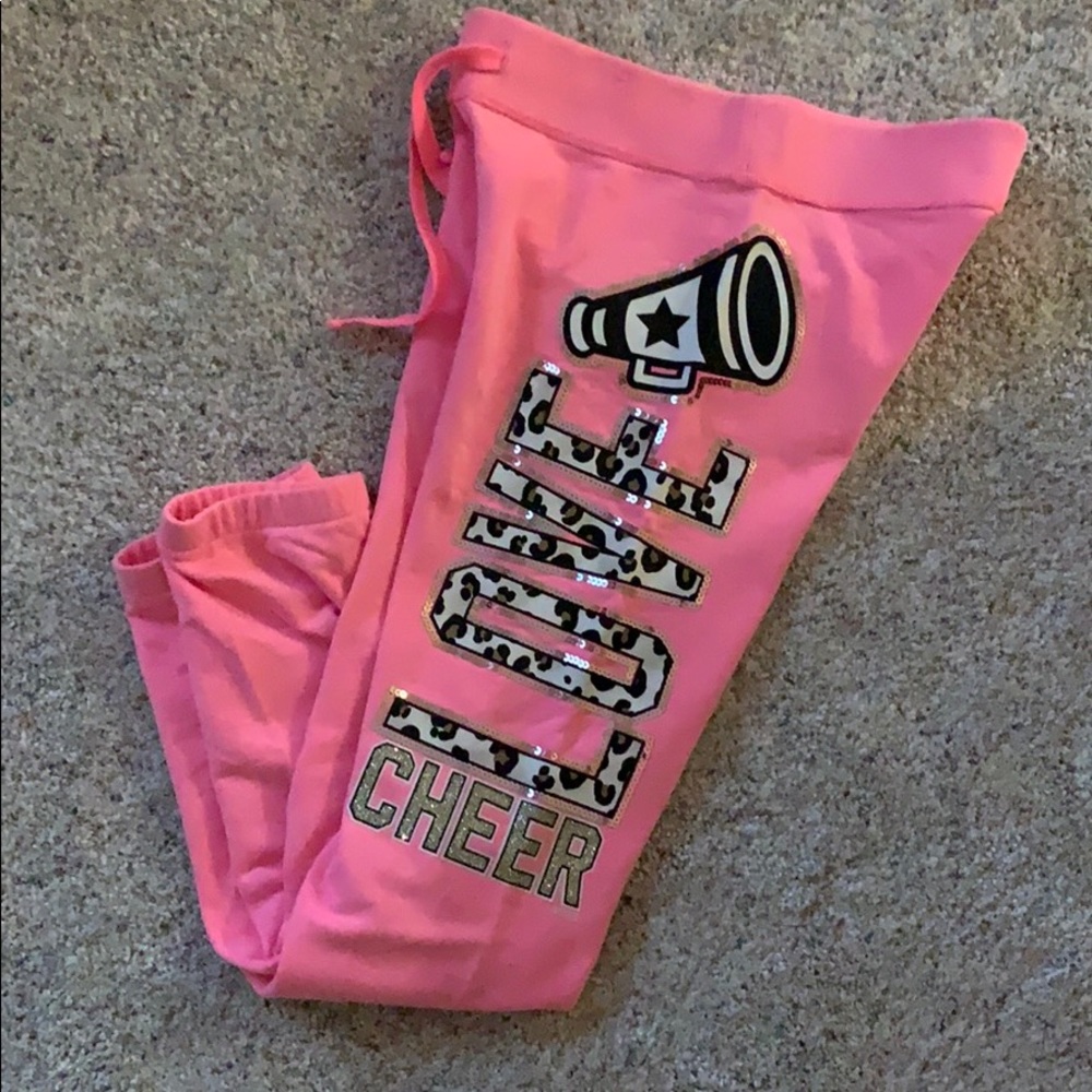 Justice Cheer sweatpants NWOT sz 10 pink leopard